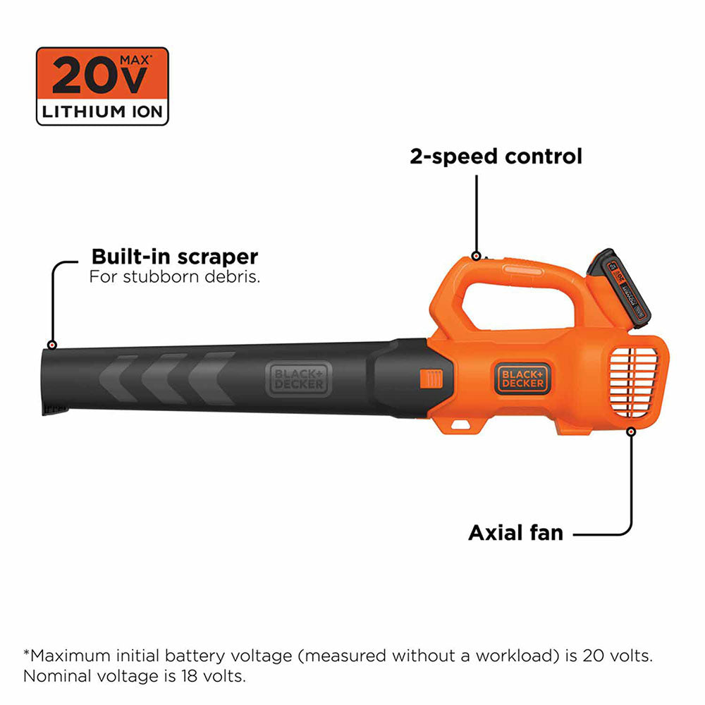 Black & Decker BCBL700D1 20V MAX* Axial Leaf Blower