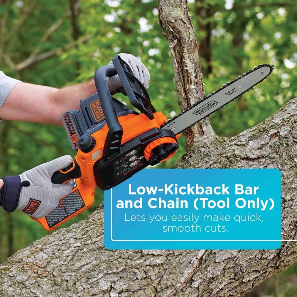 Black & Decker LCS1020B 20V MAX Cordless Chainsaw, 10-Inch (Tool Only)