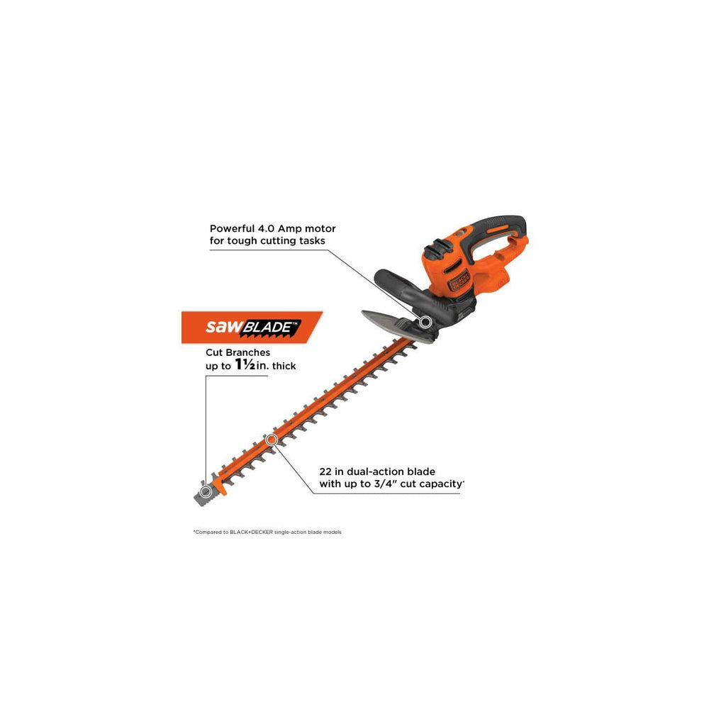 Black & Decker BEHTS400 22 in. SAWBLADE™ Electric Hedge Trimmer