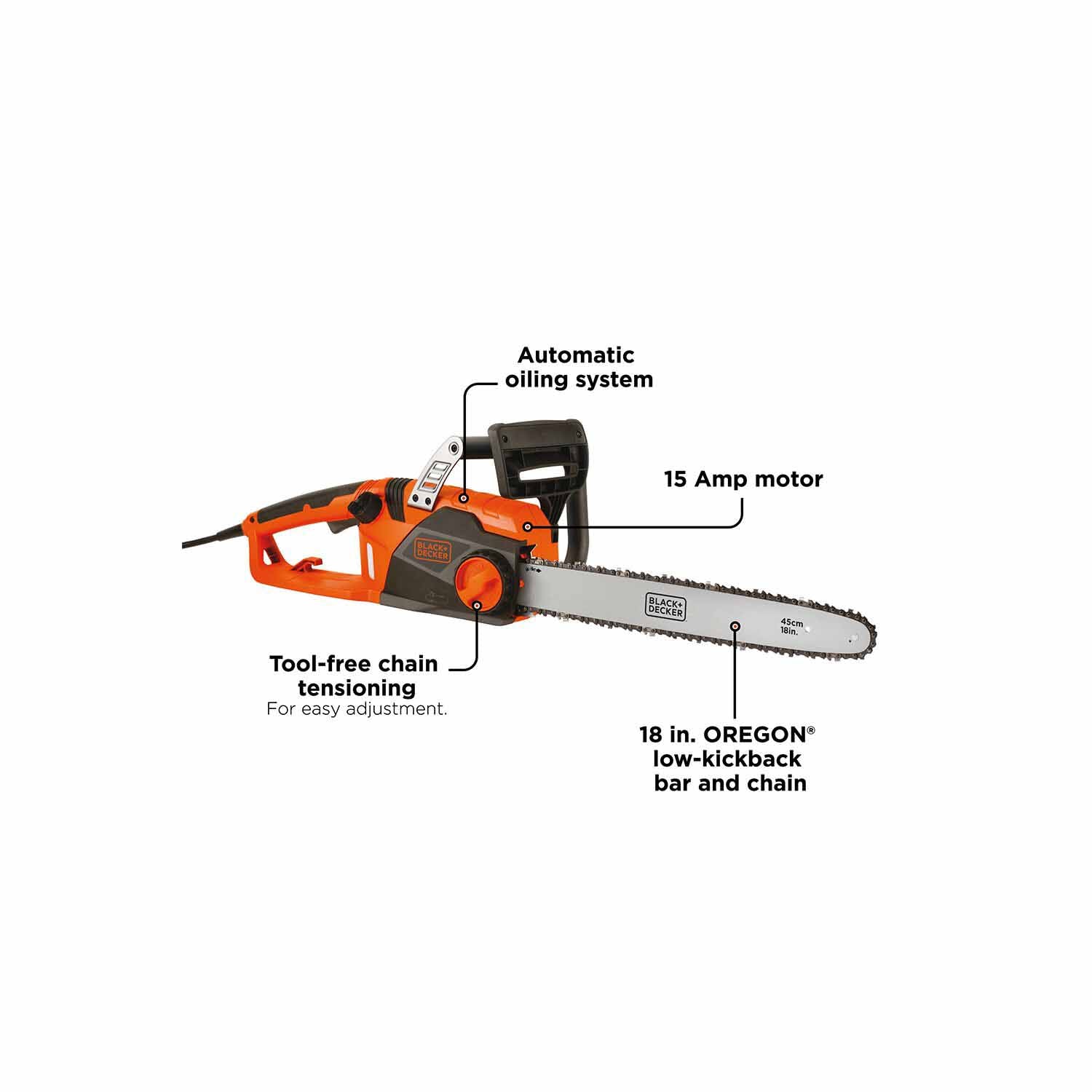 Black & Decker CS1518 15 Amp 18 in. Chainsaw (CS1518)