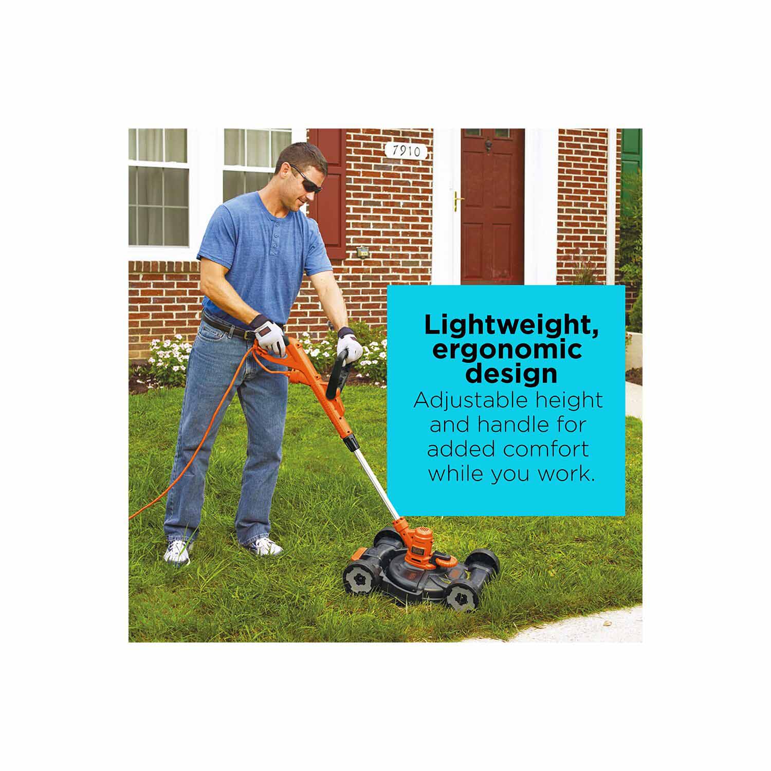 Black & Decker MTE912 6.5 Amp 12 in. Electric 3-in-1 Compact Mower (MTE912)