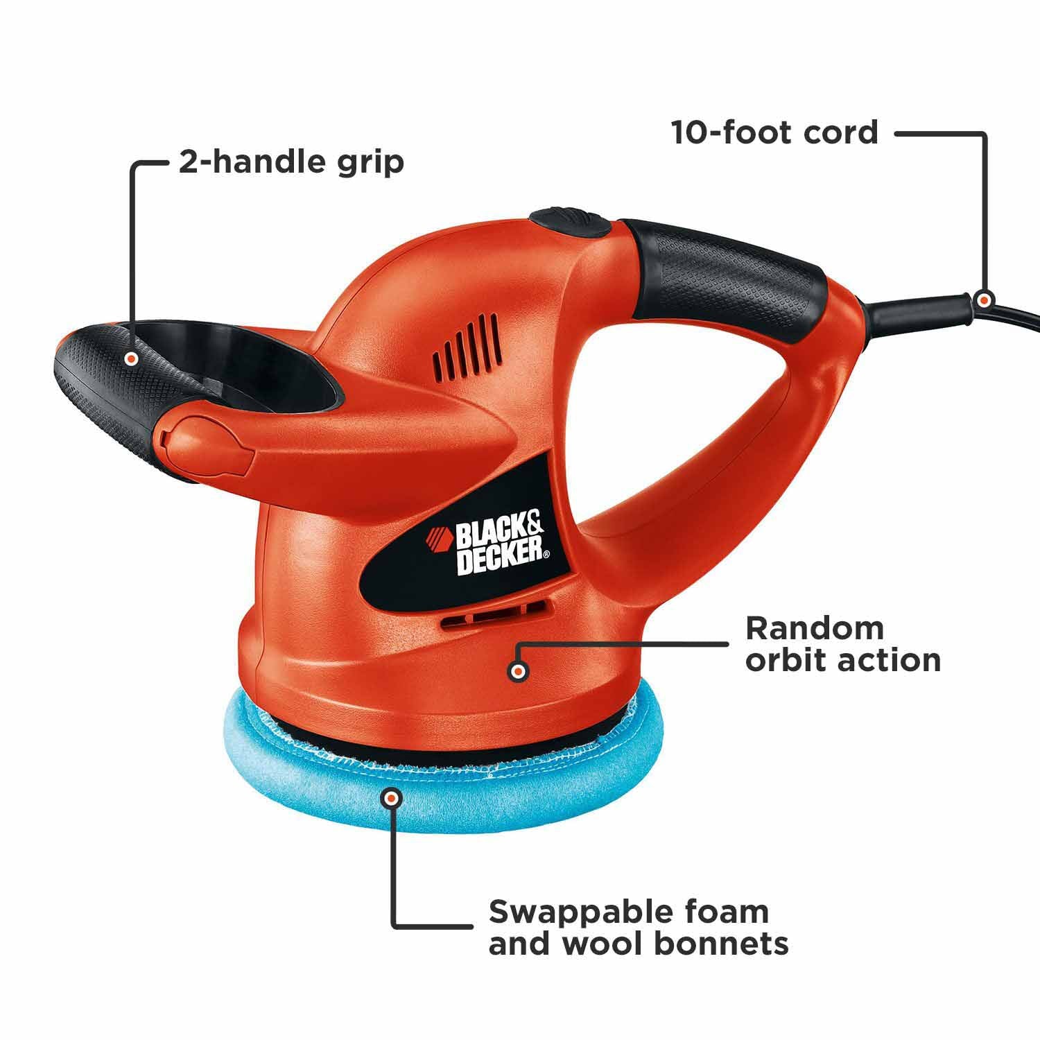 Black & Decker WP900 6-in Random Orbit Waxer/Polisher