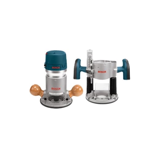 Bosch 1617EVSPK 2HP Combination Plunge Router & Fixed Base Router Pack