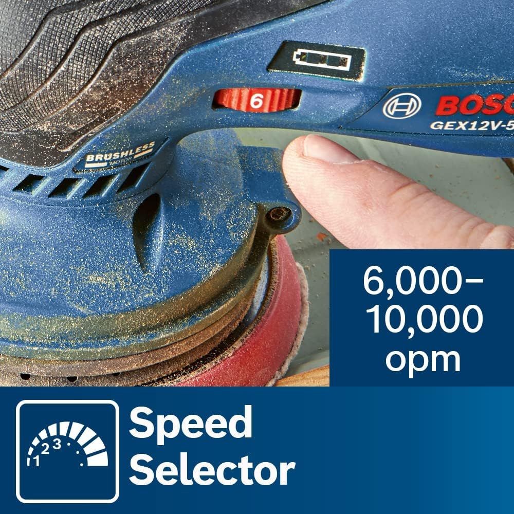 Bosch GEX12V-5N 12V Max Brushless 5 In. Random Orbit Sander (Bare Tool)