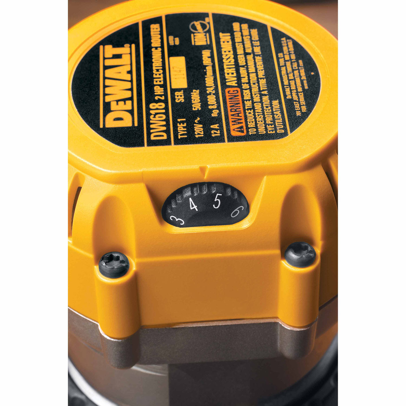 DeWalt DW618 2-1/4 HP (maximum motor HP) EVS Fixed Base Router with Soft Start