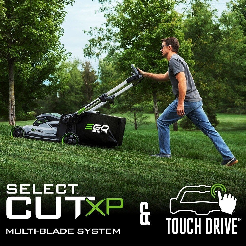 EGO LM2244SP-2 POWER+ 1000 Series Mower 22" Super Comp Deck Self-Propelled Two Battery and Charger