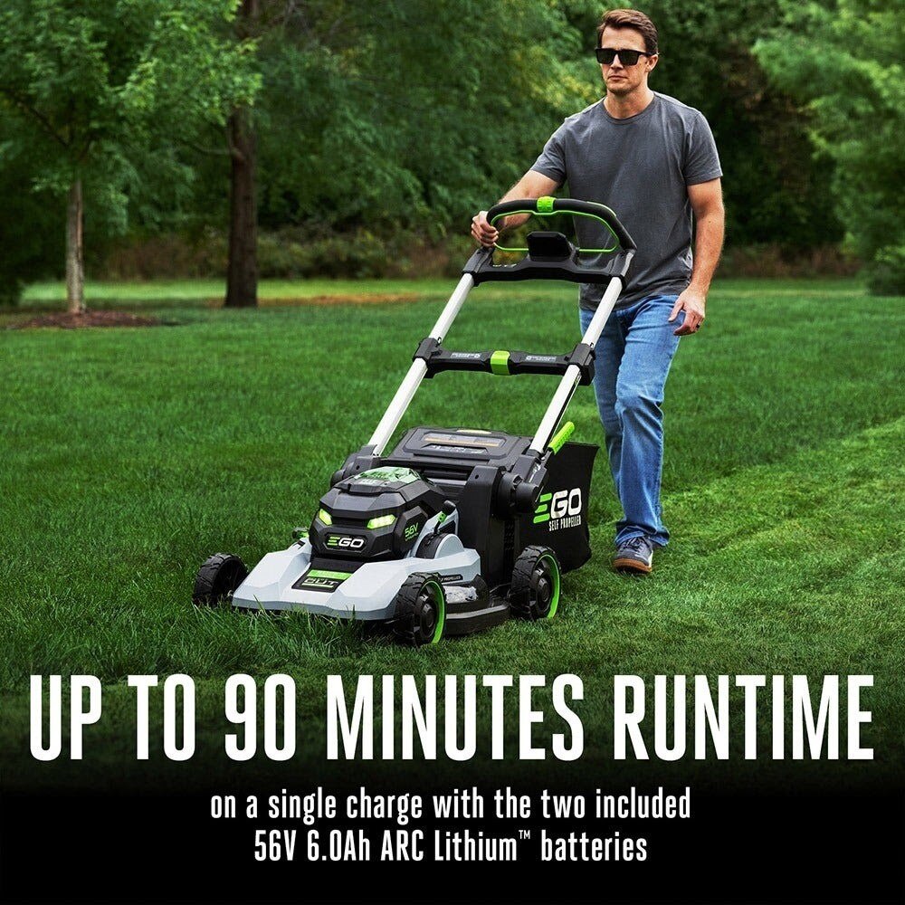 EGO LM2244SP-2 POWER+ 1000 Series Mower 22" Super Comp Deck Self-Propelled Two Battery and Charger