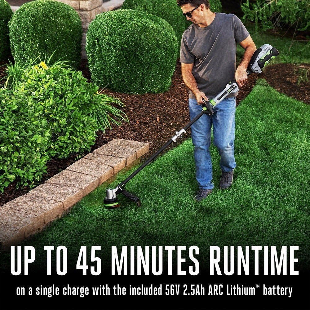 EGO ST1611T POWER+ 16" POWERLOAD String Trimmer with Carbon Fiber Shaft with Battery and Charger