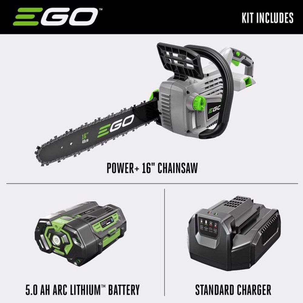 EGO CS1604 16" Chain Saw Kit (5.0Ah Battery, 210W Charger)