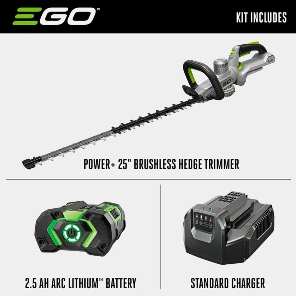 EGO HT2501 25" Hedge Trimmer Kit (G3 2.5Ah battery, 210W charger)