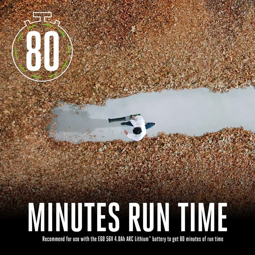 EGO LB6703 670CFM Handheld Blower Kit (4.0Ah Battery,320W Charger, w/ 1*flat nozzle, 1*cone nozzle)