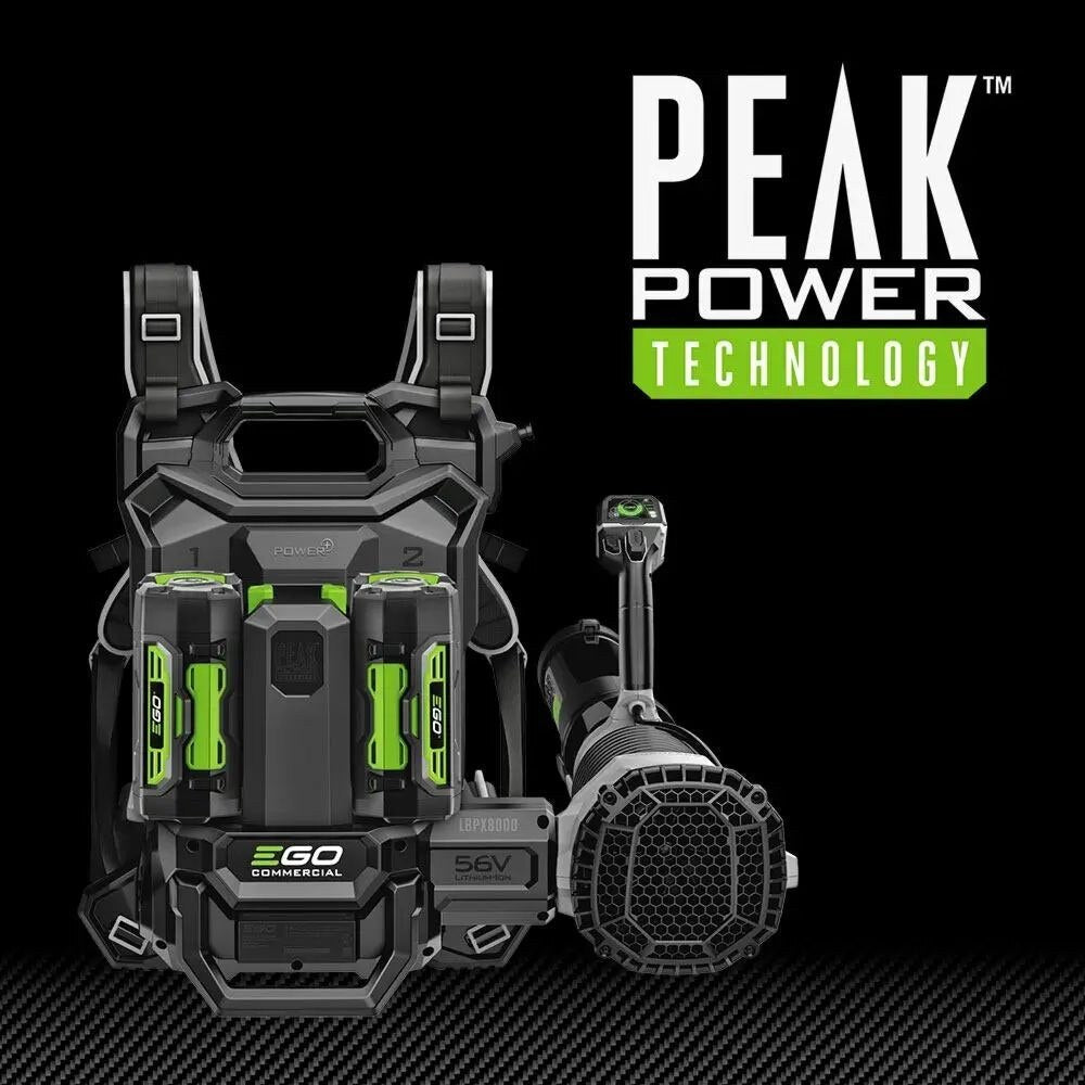 EGO LBPX8004-2 800CFM Peak Power Backpack Blower Kit (2*6Ah battery, CH2800D charger, 1*Nozzle)