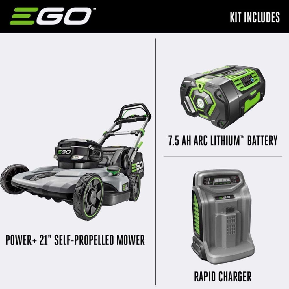 EGO LM2102SP 21" Self Propelled Lawnmower Kit (7.5Ah Battery, 550W Charger)