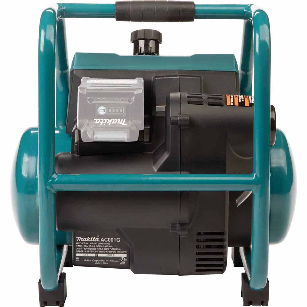 Makita AC001GZ 40V max XGT Brushless Cordless 2 Gallon Quiet Series Compressor, Tool Only