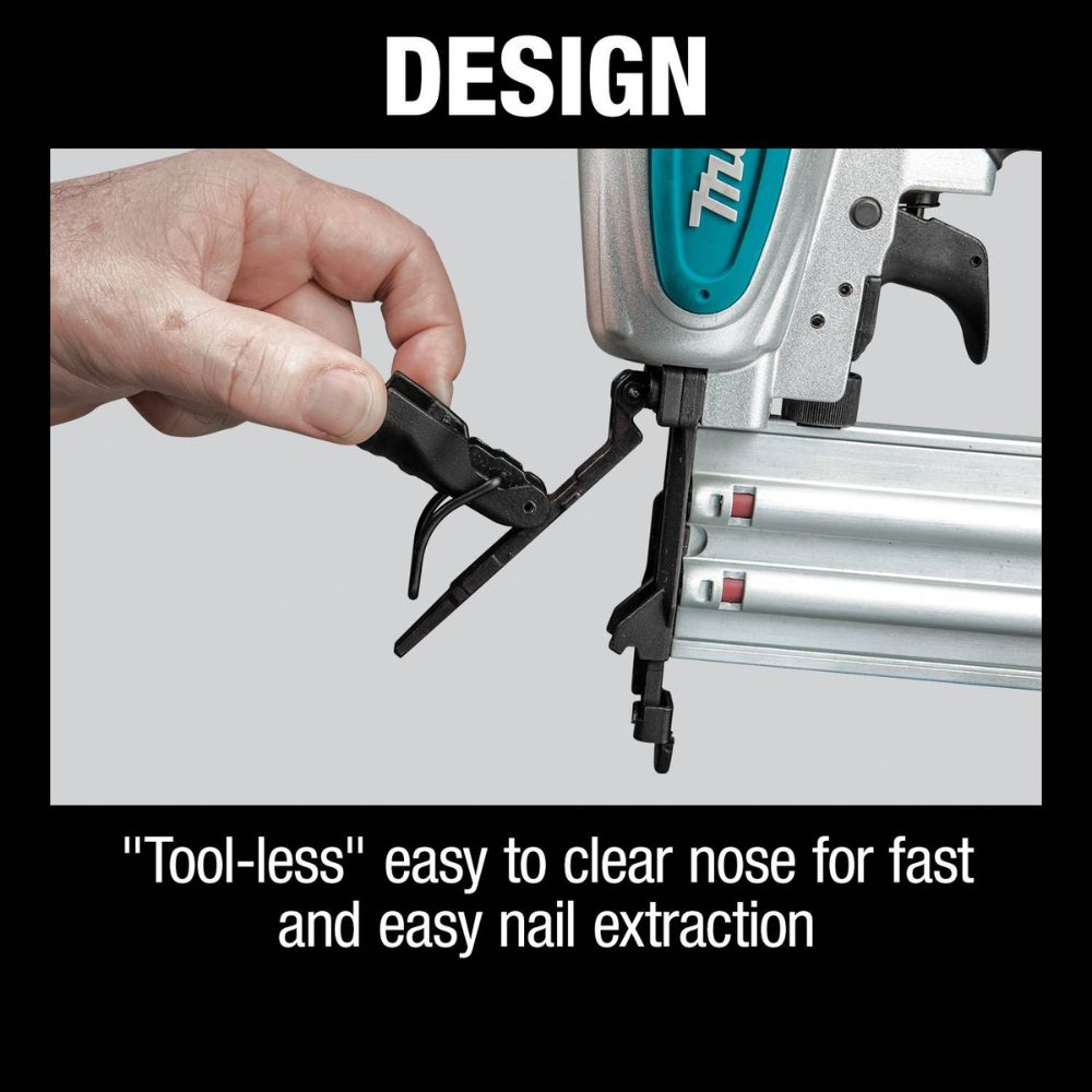 Makita MAC100QK1 Quiet Series 1/2 HP, 1 Gallon Compact, Oil-Free, Electric Air Compressor, and 18 Gauge Brad Nailer Combo Kit