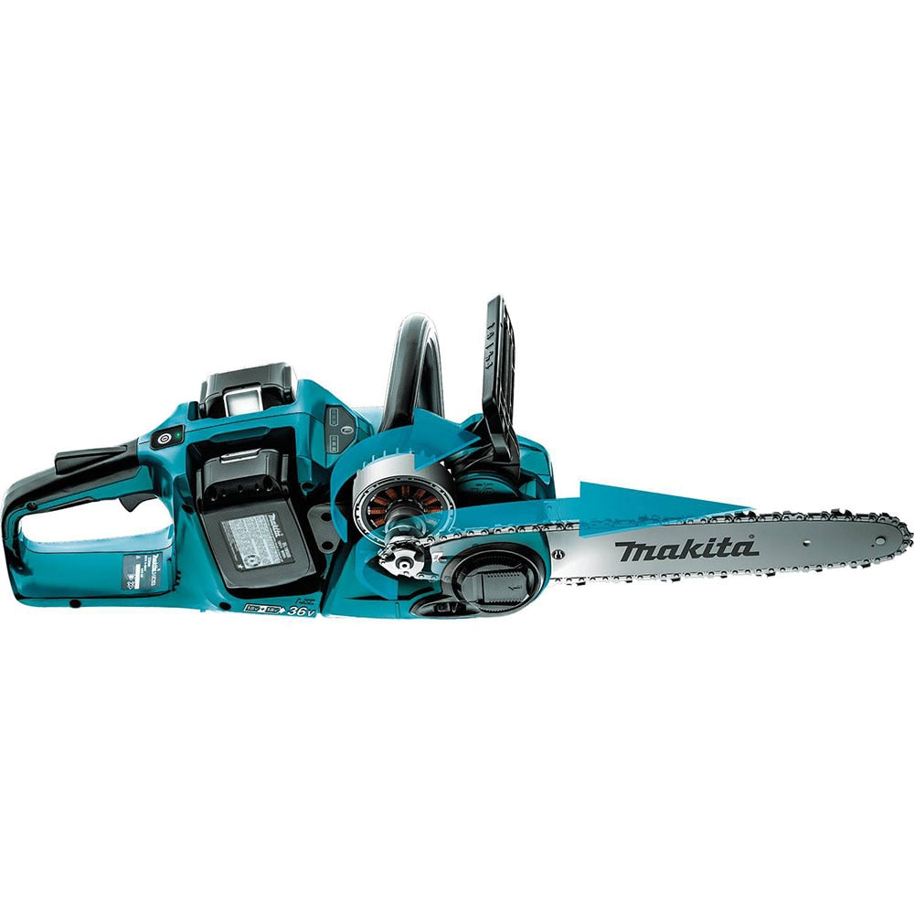 Makita XCU04PT1 18V X2 (36V) LXT 16" Chain Saw Kit with 4 Batteries (5.0Ah)