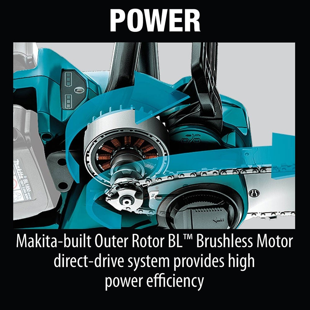 Makita XCU04PT1 18V X2 (36V) LXT 16" Chain Saw Kit with 4 Batteries (5.0Ah)