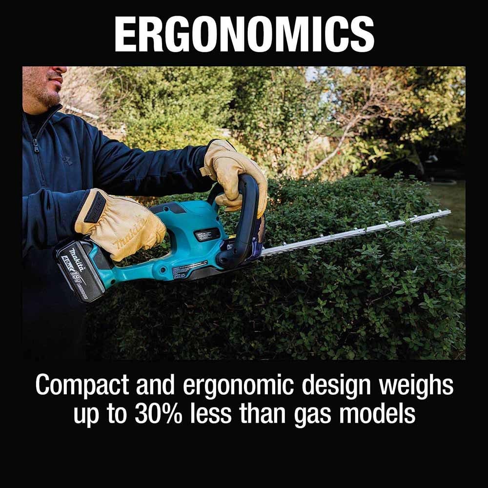 Makita XHU10SM1 18V LXT Lithium-Ion Cordless 24" Hedge Trimmer Kit (4.0Ah)