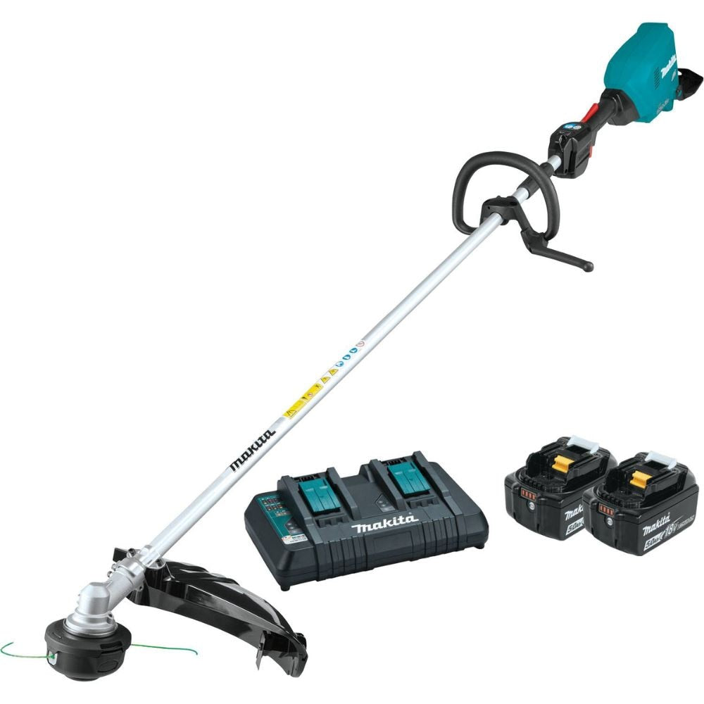 Makita XRU17PT 36V (18V X2) LXT Brushless String Trimmer Kit, dual port charger (5.0Ah)