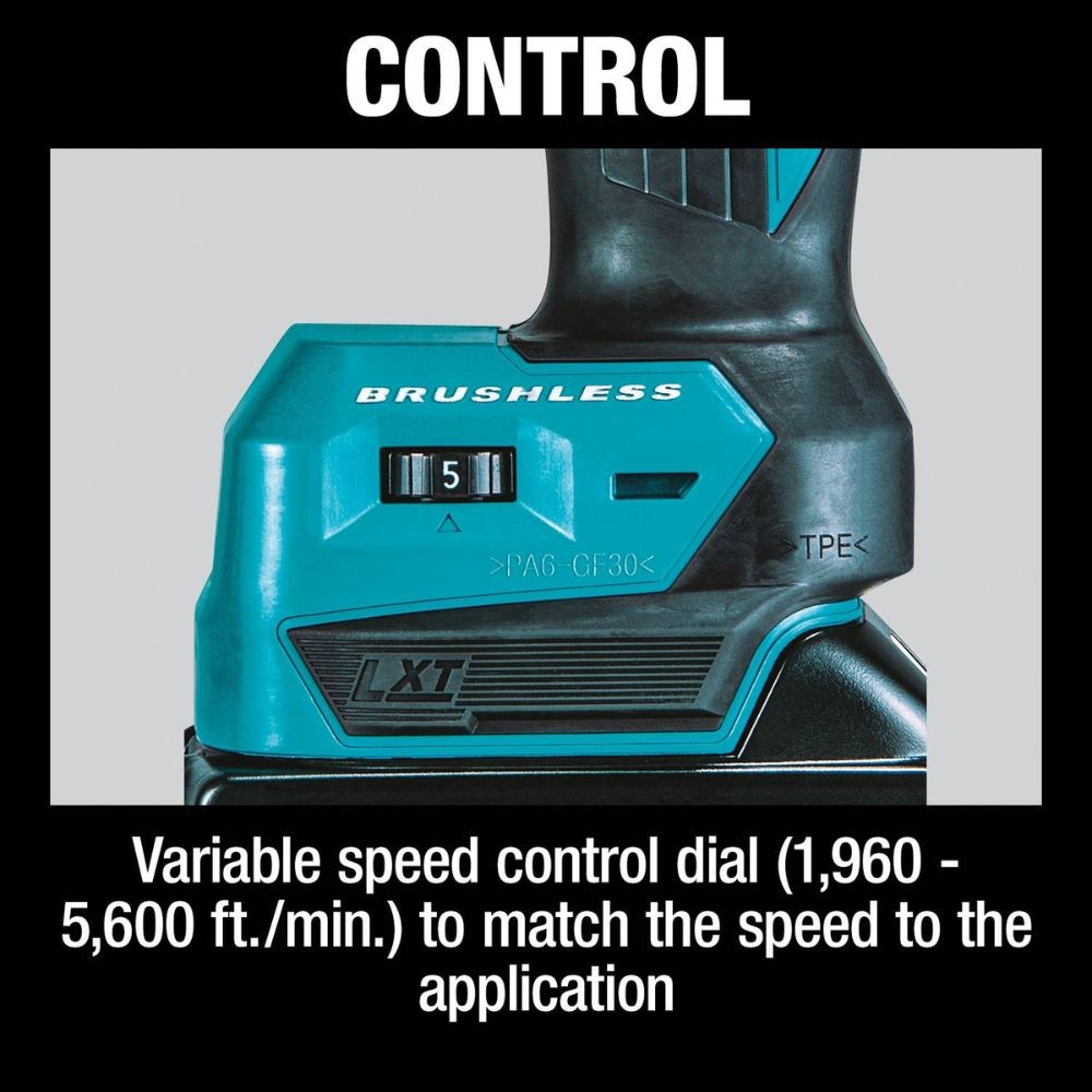 Makita XSB01TJ 18V LXT Lithium-Ion Brushless Cordless 3/8" x 21" Detail Belt Sander Kit, Bag (5.0Ah)