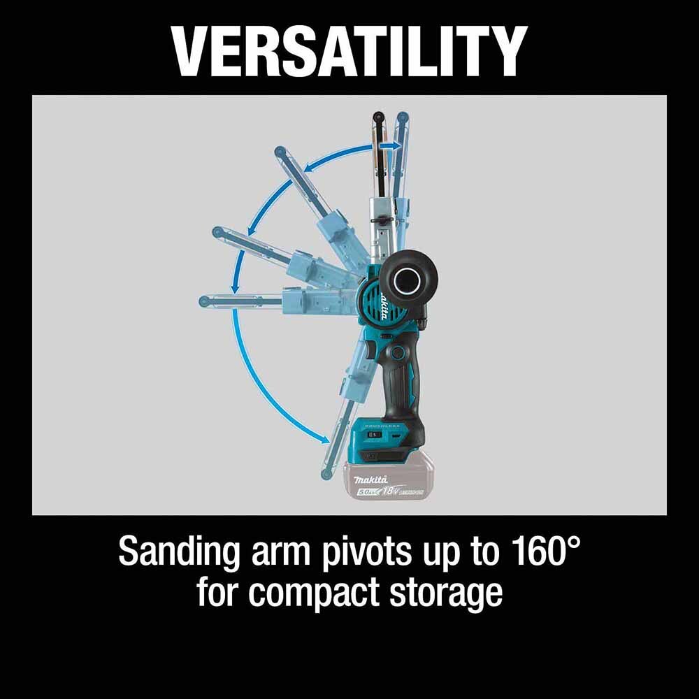 Makita XSB01Z 18V LXT Lithium-Ion Brushless Cordless 3/8" x 21" Detail Belt Sander (Tool Only)