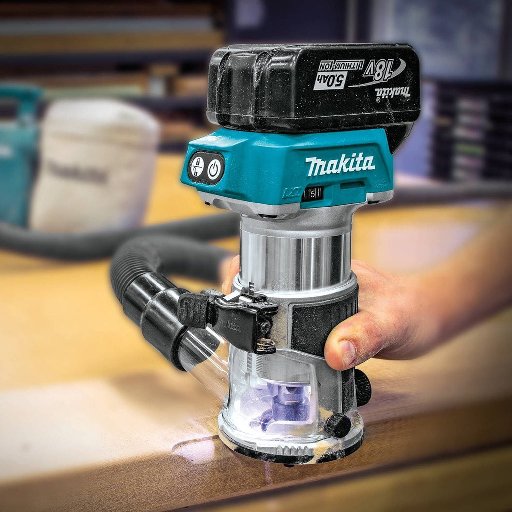 Makita XTR01T7 18V LXT Brushless Cordless Compact Router Kit (5.0Ah)