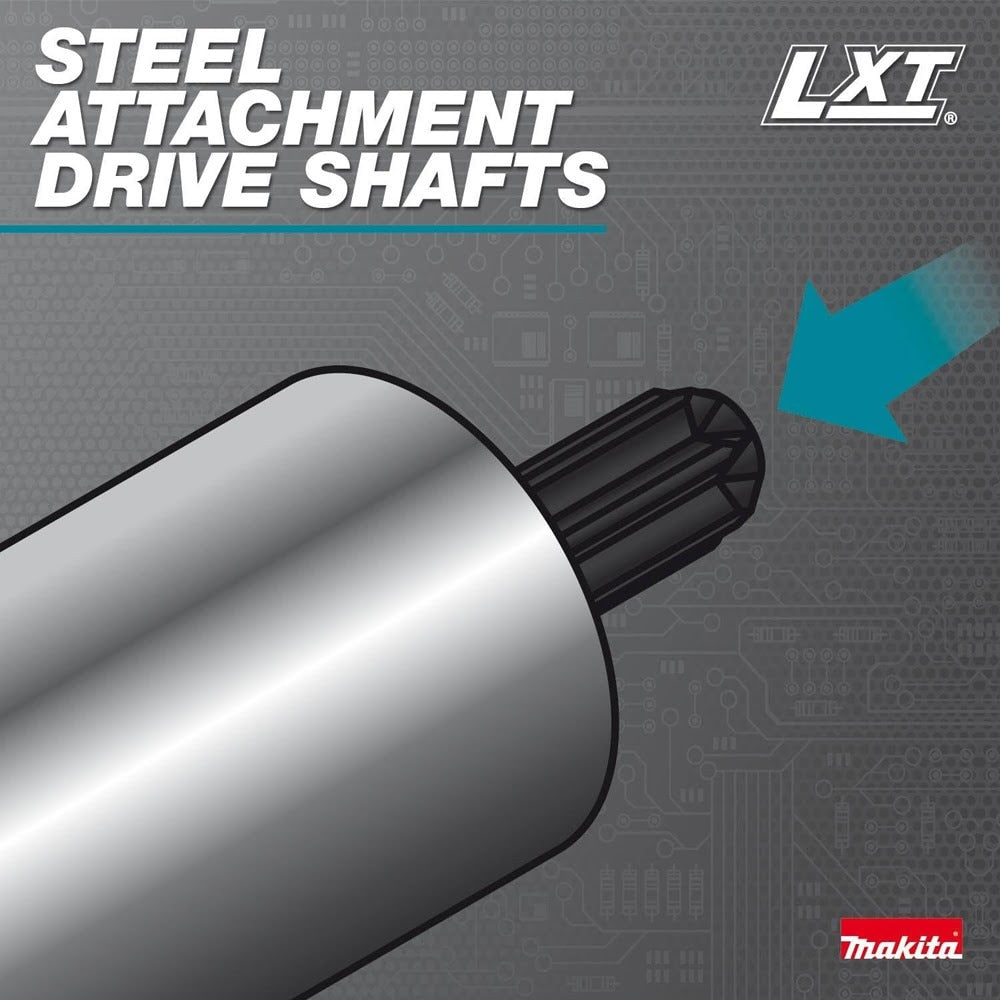 Makita XUX02SM1X5 18V LXT Brushless Couple Shaft Power Head Kit w/ String Trimmer, Pole Saw & Articulating Hedge Trimmer Attachments (4.0Ah)