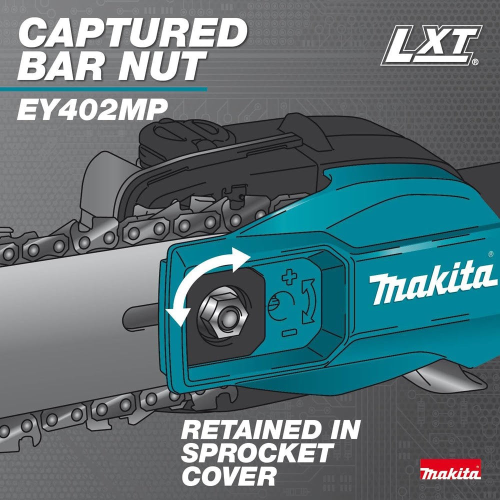 Makita XUX02SM1X5 18V LXT Brushless Couple Shaft Power Head Kit w/ String Trimmer, Pole Saw & Articulating Hedge Trimmer Attachments (4.0Ah)