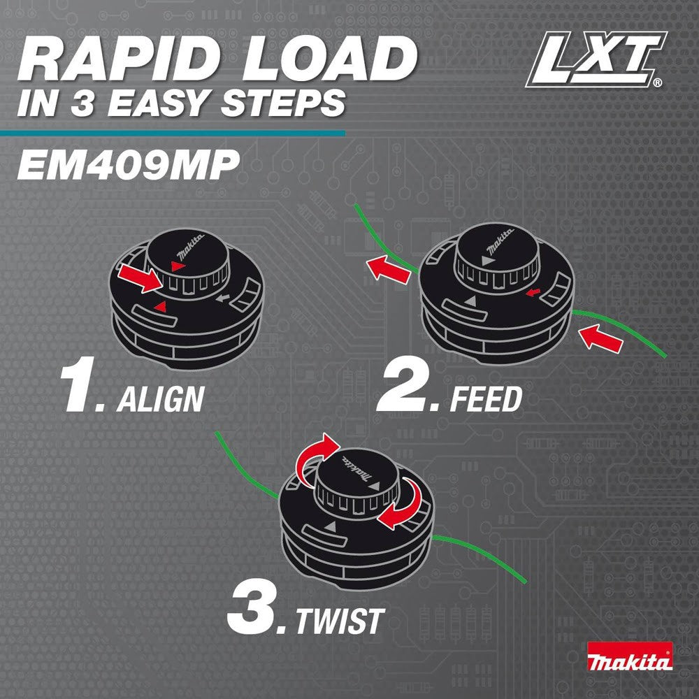 Makita XUX02SM1X6 18V LXT Brushless Couple Shaft Power Head Kit w/ String Trimmer, Pole Saw, Art. Hedge Trimmer & Blower Attachments (4.0Ah)