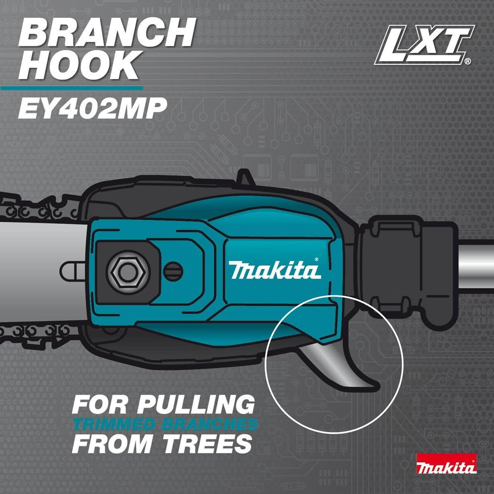 Makita XUX02SM1X6 18V LXT Brushless Couple Shaft Power Head Kit w/ String Trimmer, Pole Saw, Art. Hedge Trimmer & Blower Attachments (4.0Ah)