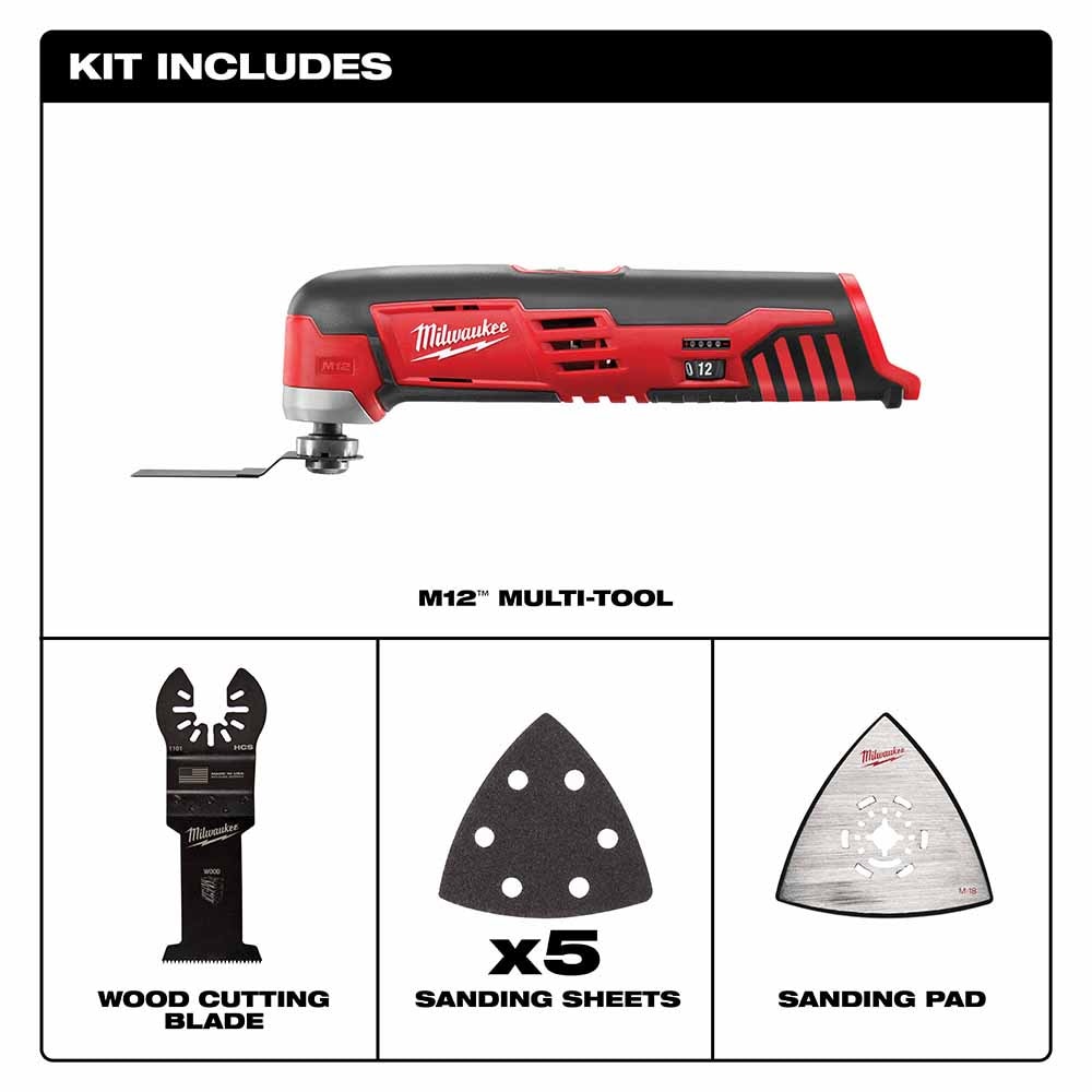 Milwaukee 2426-20 M12 Lithium-Ion Multi-Tool (Bare)