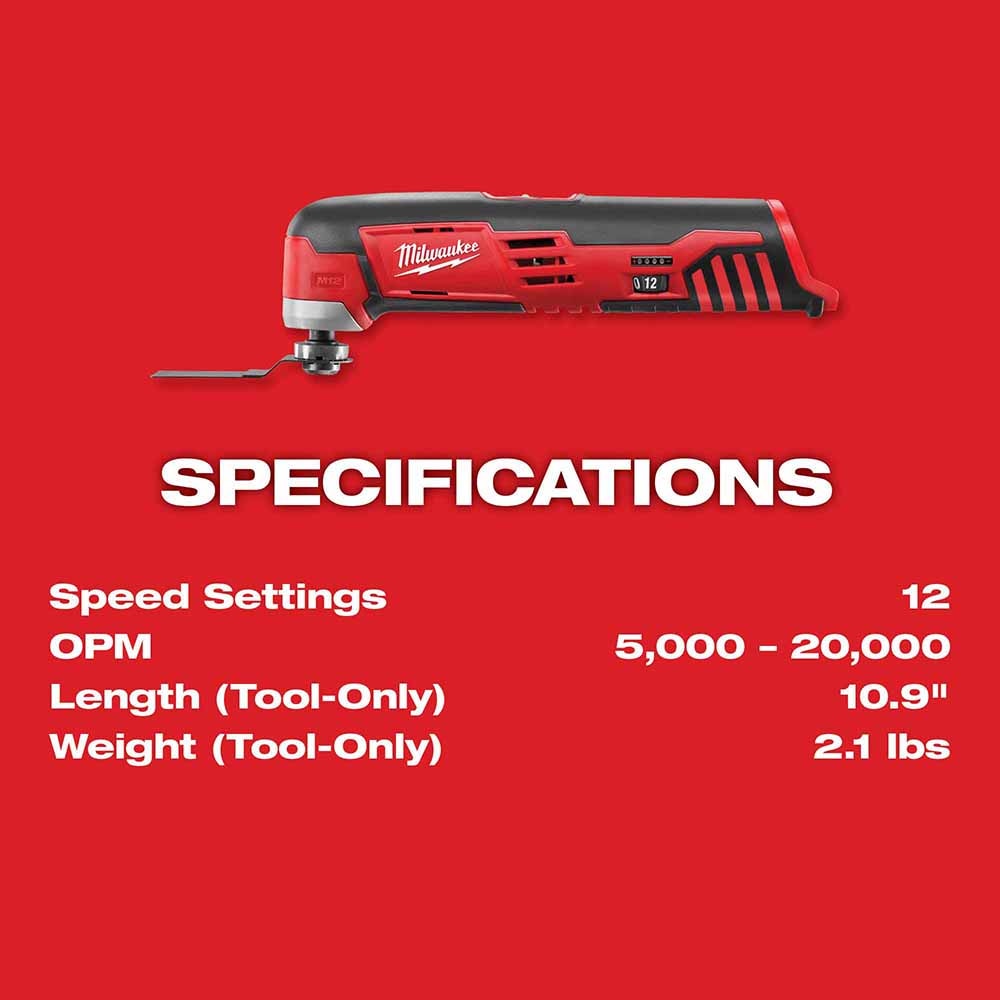 Milwaukee 2426-20 M12 Lithium-Ion Multi-Tool (Bare)