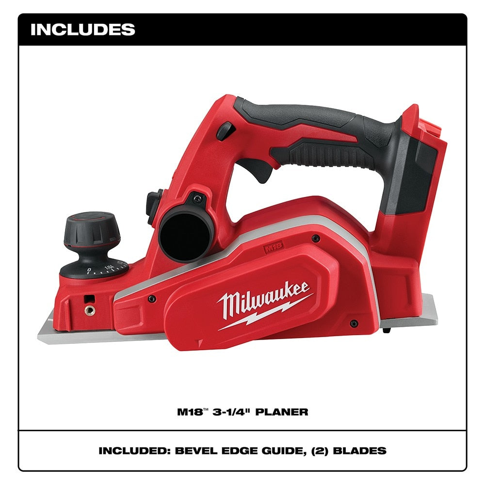 Milwaukee 2623-20 M18 3-1/4" Planer (Tool Only)