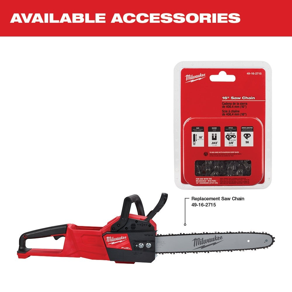 Milwaukee 2727-21HD M18 FUEL 16" Chainsaw Kit