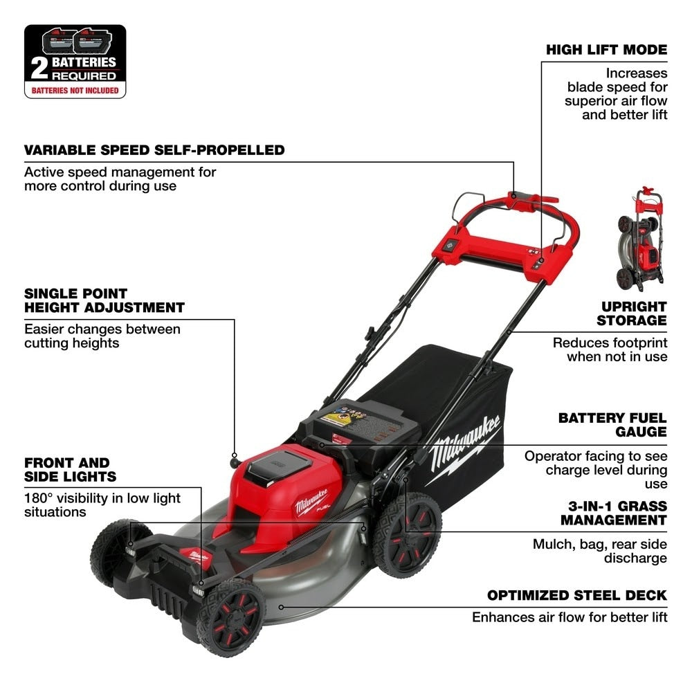 Milwaukee 2823-20 M18 FUEL 21" Self-Propelled Dual Battery Mower