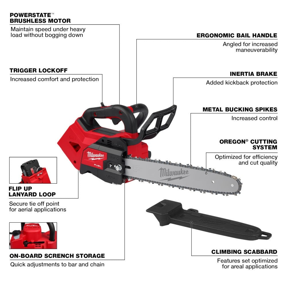 Milwaukee 2826-20T M18 FUEL 14" Top Handle Chainsaw
