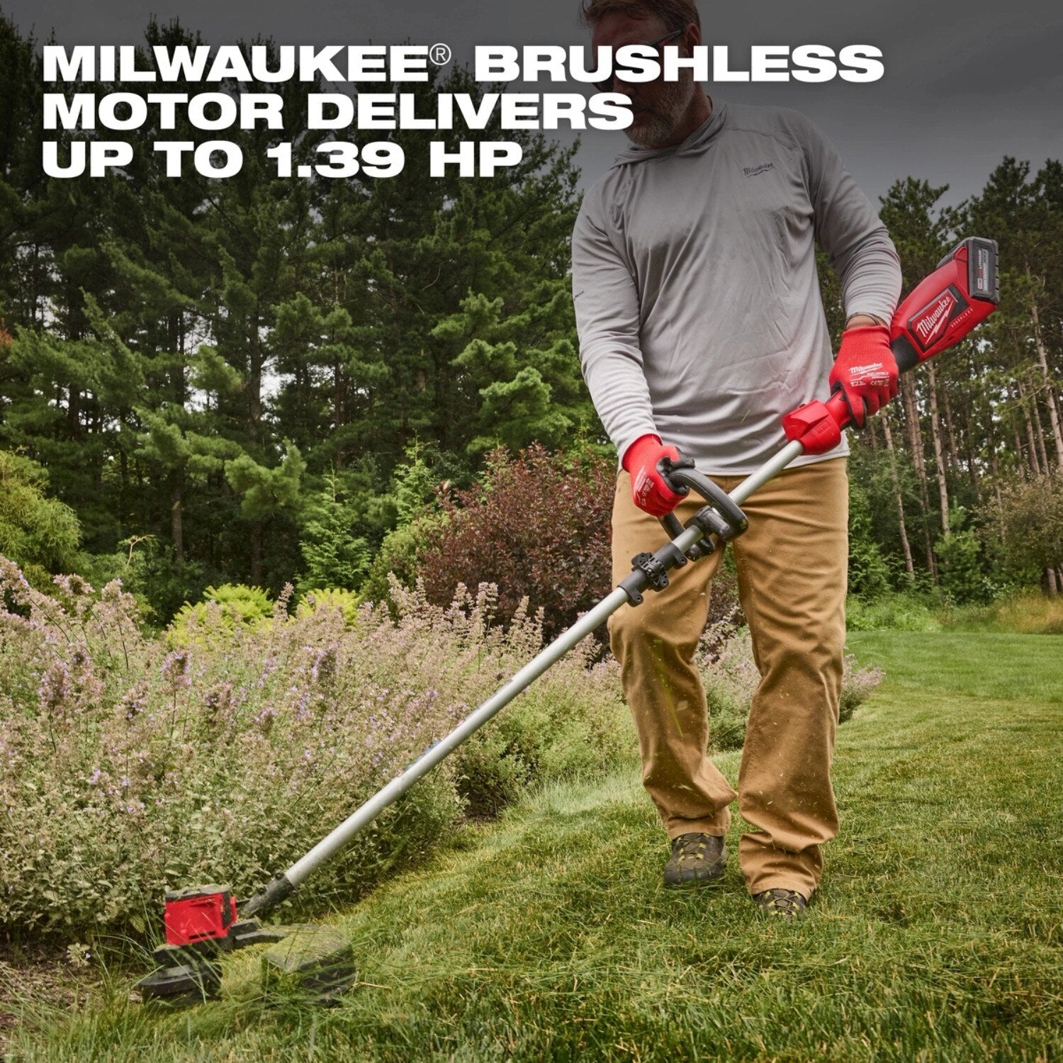 Milwaukee 2828-21E M18 Brushless String Trimmer Kit with 16 in. Cutting Swath and Easy Load Head (6.0Ah Battery)