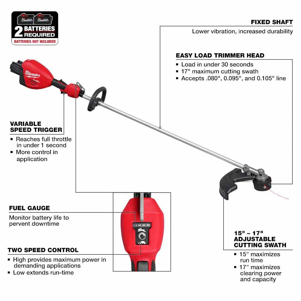 Milwaukee 3006-20 M18 FUEL 17” Dual Battery String Trimmer