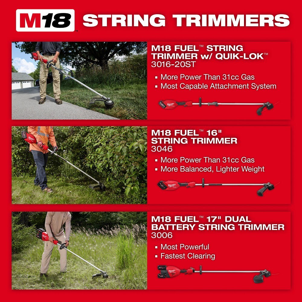 Milwaukee 3016-20ST M18 FUEL String Trimmer w/ QUIK-LOK
