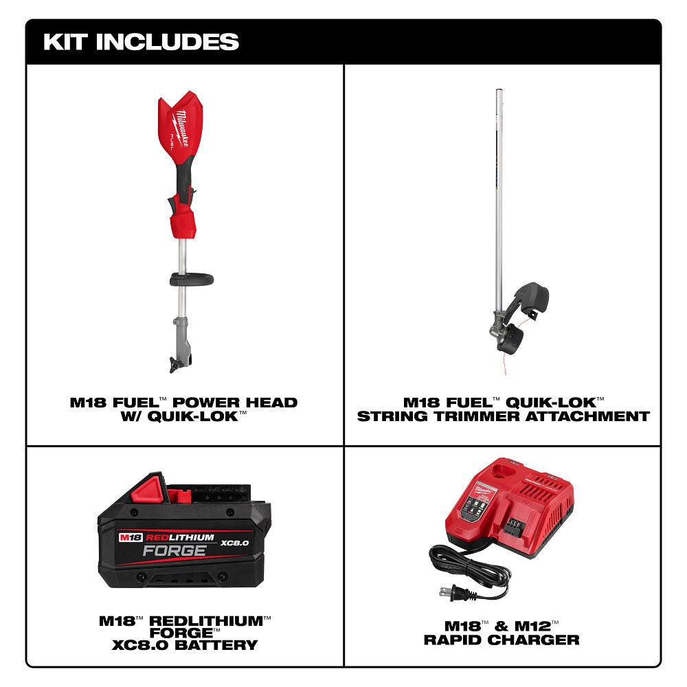 Milwaukee 3016-21ST M18 FUEL String Trimmer w/ QUIK-LOK Kit