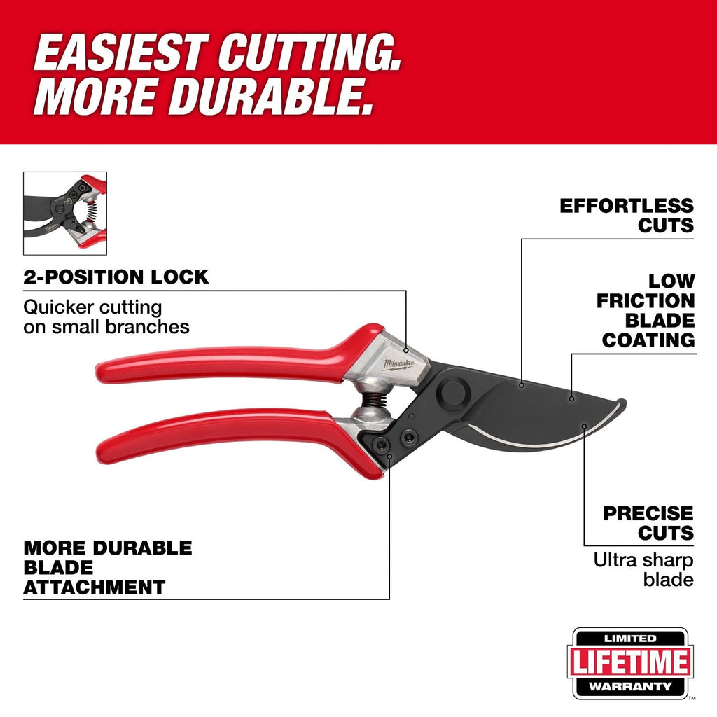 Milwaukee 48-22-9365 1" Pruner – Durable, Ergonomic Hand Pruner for Effortless, Precise Cuts
