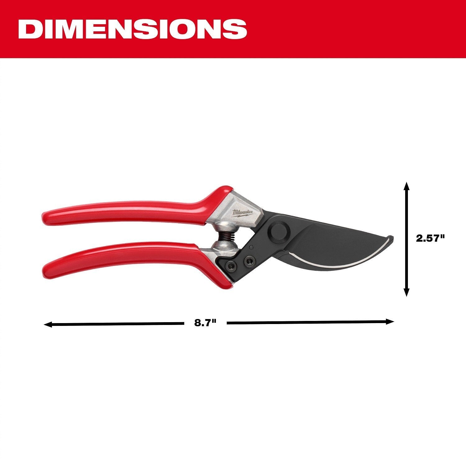 Milwaukee 48-22-9365 1" Pruner – Durable, Ergonomic Hand Pruner for Effortless, Precise Cuts