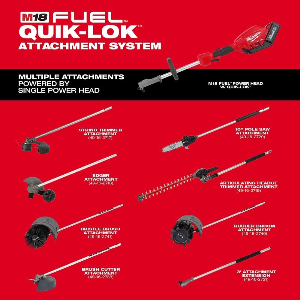 Milwaukee 49-16-2741 M18 Fuel Quik-Lok Bristle Brush Attachment