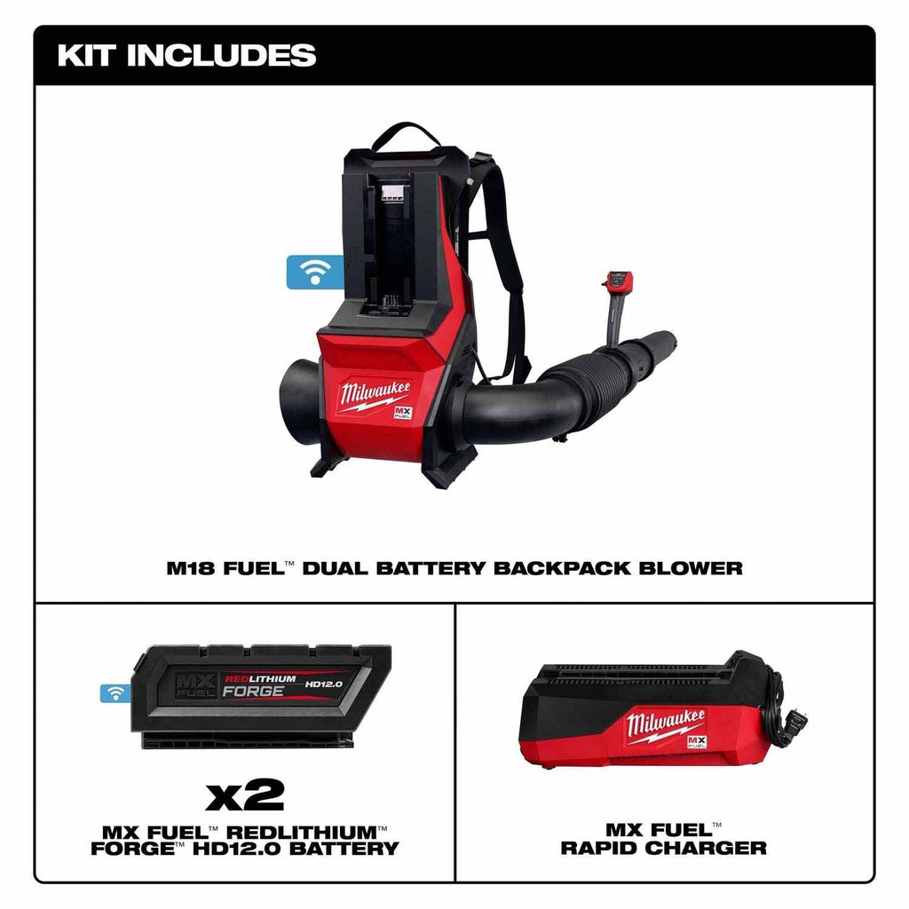 Milwaukee MXF600-2HD MX FUEL Backpack Blower Kit with 2 Batteries/Rapid Charger