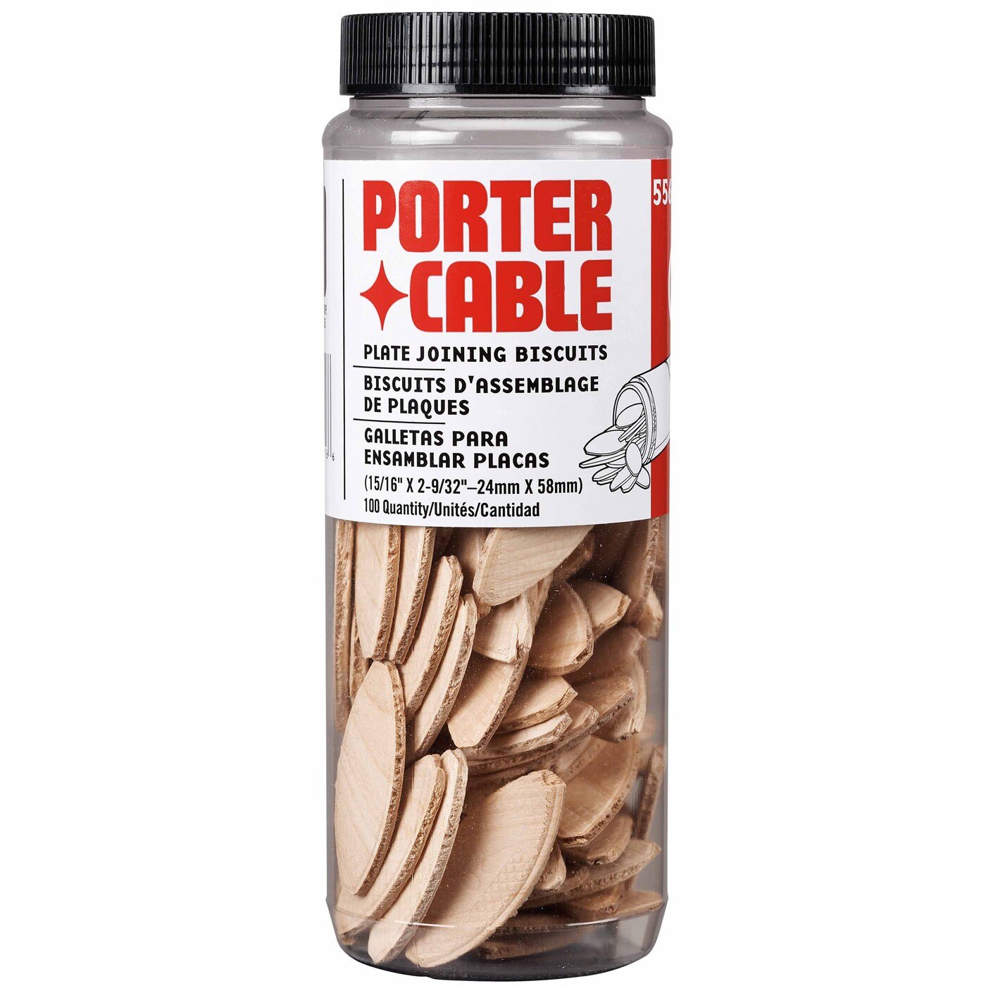 Porter Cable 5562 Plate Joining Biscuits Size 20 - Tube of 100